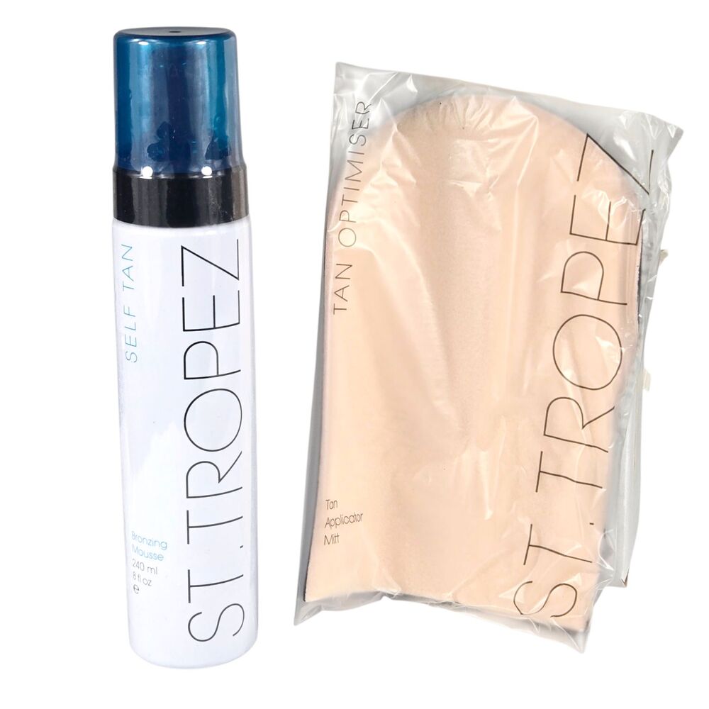 St. Tropez Classic Bronzing Mousse 8oz 240ml with Tanning Mitt New In Box Sealed